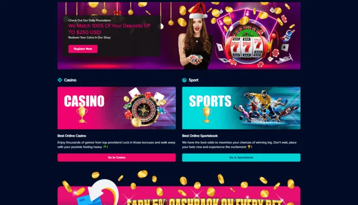 Del Oro Casino - skärmdump av casinots hemsida